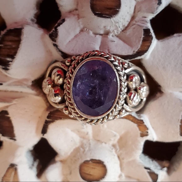 Artisan Rough Cut Tanzanite In SS Ring Sz 8 (NWOT) New Without Tags - Picture 5 of 16